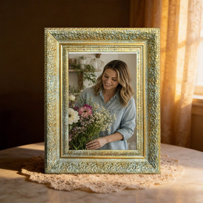 Home Accent Picture Frame with Easy Photo Change