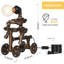 Lampe de table brune 13 po Chidi