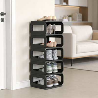 Modular Narrow Shoe Rack – Stackable Entryway Organizer For Small Spaces