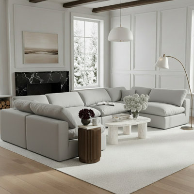 Canapé modulaire 6 pièces rembourré