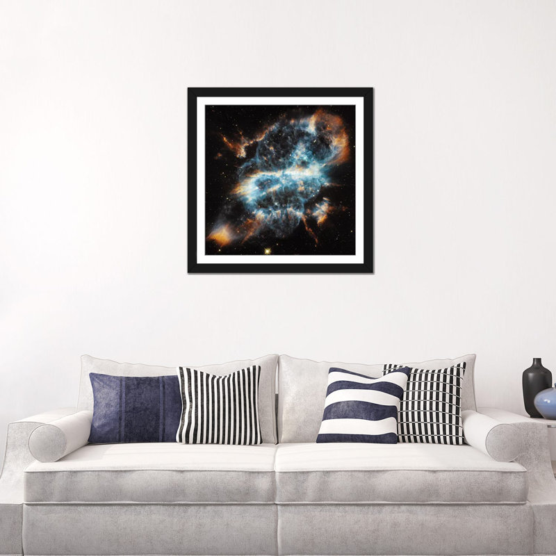 « a planétaire nebula ornée, ngc 5189 », impression sur toile tendue, H 24 po x l 24 po x P 1 po, Blanc