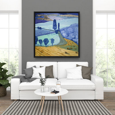 Tuscany Field - Scenic Landscapes Framed Canvas for Home Decor