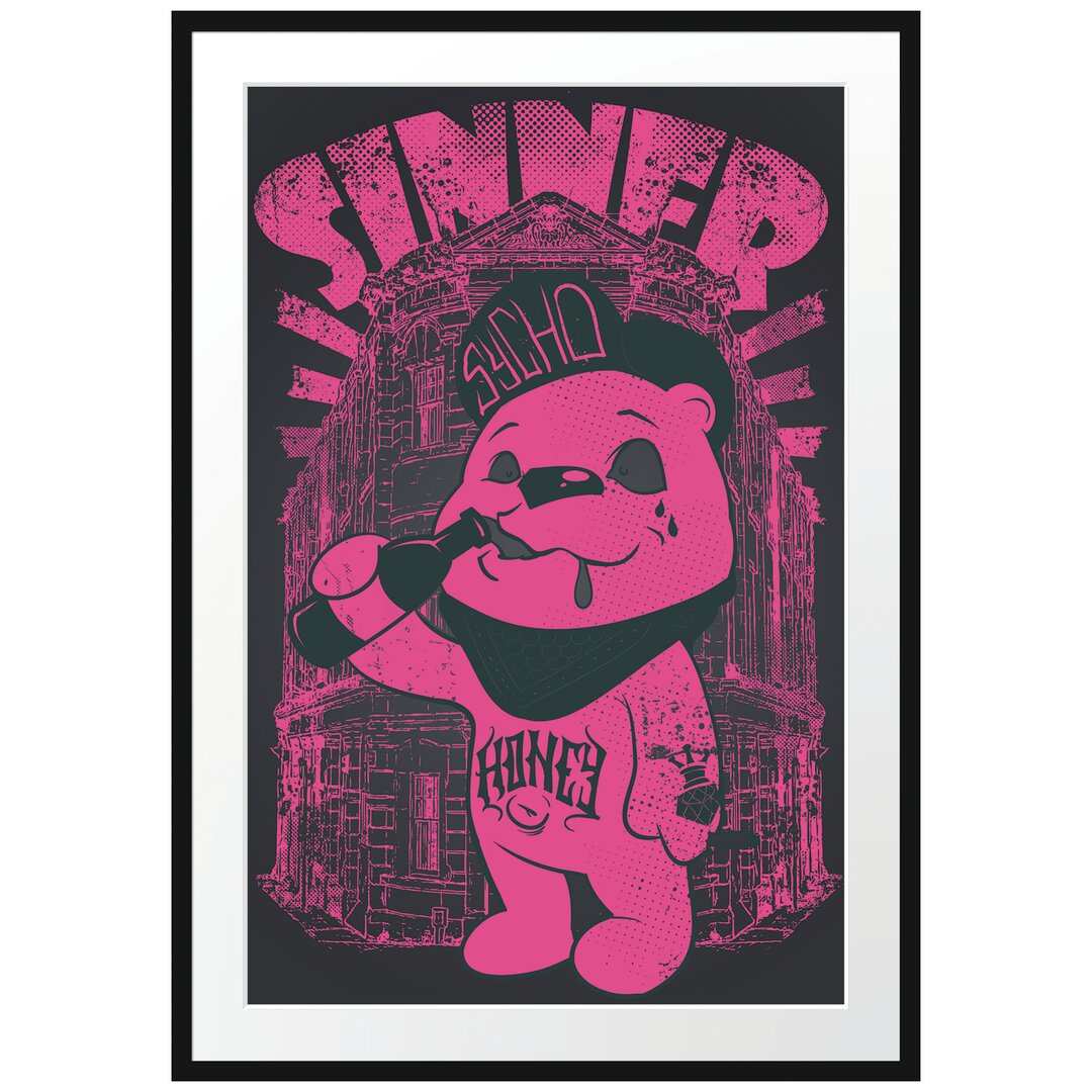 Gerahmtes Poster Sinner Black