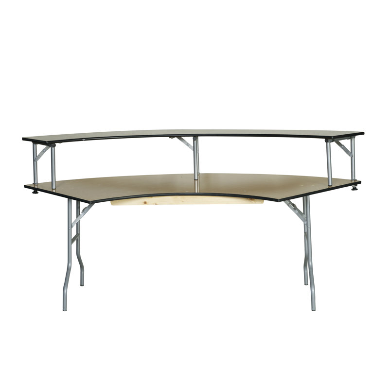 Rehausse de bar semi-circulaire en plastique 60 po WFT (arche extérieure 92 po, bout à bout 84 po), Rebord en caoutchouc