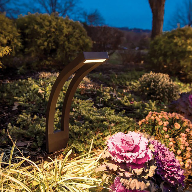 Slide Bronze On Aluminum Low Voltage Pathway Light, 15.1" H x 5" W x 6" D