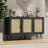Rattan Storage Cabinet with 3 Doors, Boho Sideboard Buffet Cabinet  Wood Farmhouse Credenza Cabinet with Adjustable Shelves for Living Room Kitchen Entryway Hallway-915331011