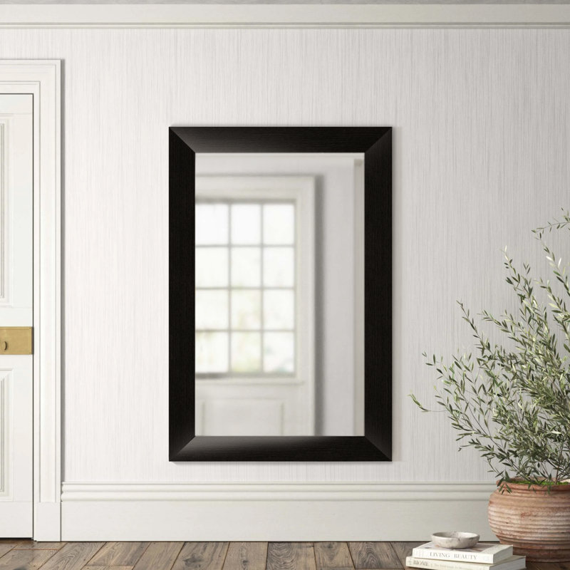 Tieger Mirror, 31.5" H x 23.5" W, Satin Black