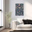 Motif gothique squelettique de la nature, chauve-souris, chat, lapin, faune sauvage, affiche murale-328079890
