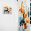 Rideau abstrait obscurcissant coloré Mid Century Retro Reflections III - Mid-Century - 1 panneau-107832156