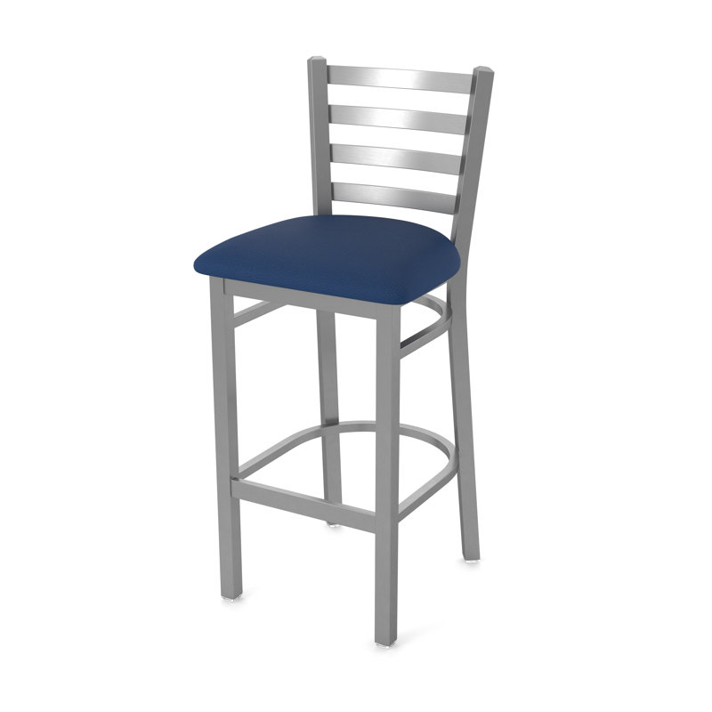 Tabouret de bar Jackie, Vinyle - brise saphir