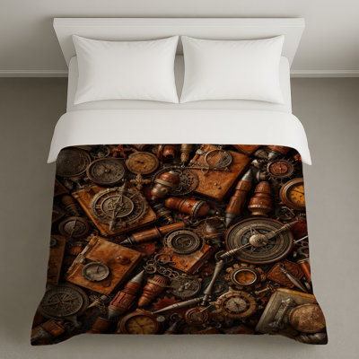 Steampunk Gears And Clocks Duvet Covers