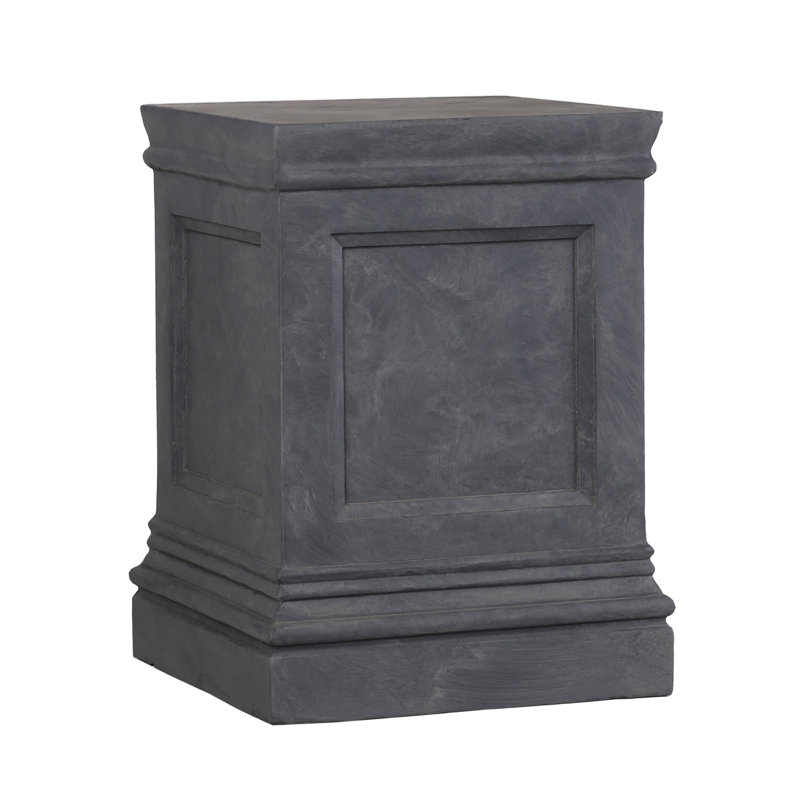 Pedestal, White Washed Gray, 22.44" H x 16.14" W x 16.14" D