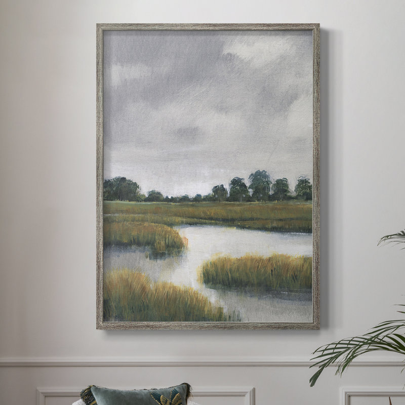Salt Marshes II, reproduction encadrée - bois massif, H 21 po x l 17 po