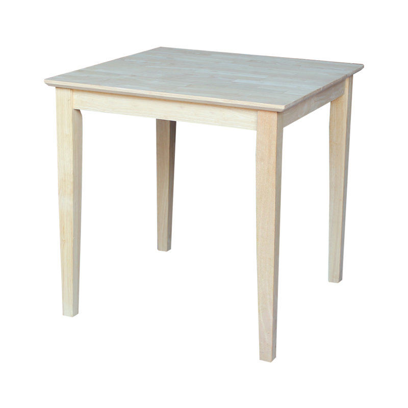 Calumet Heimann Solid Wood Dining Table, 30" H x 30" L x 30" W, Unfinished
