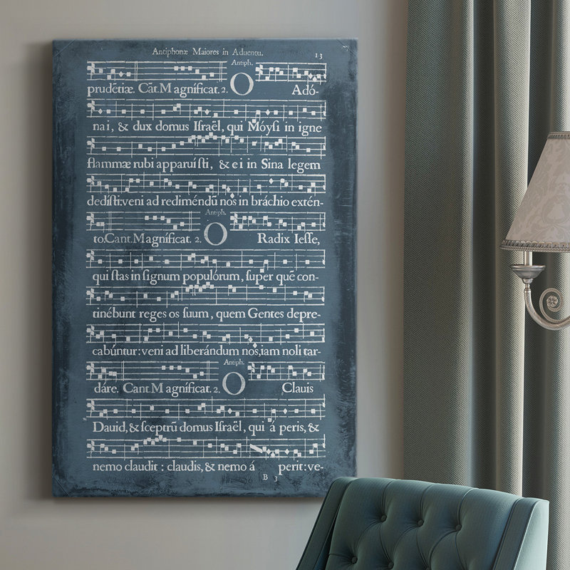 Graphic Songbook III - Toile tendue, art textuel, H 27 po x l 16 po x P 1,5 po