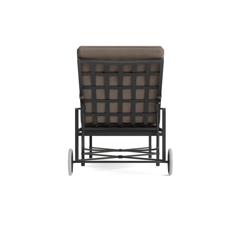 Venetian Outdoor Chaise Lounge, Fusion Charcoal, Textured Pewter