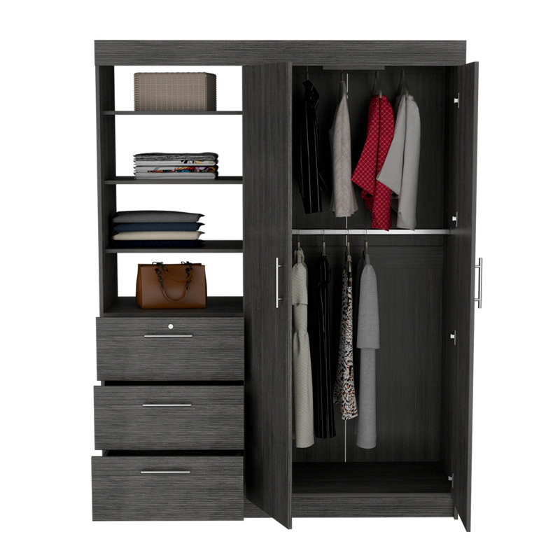Armoire Rumanu, chambre, chêne fumé