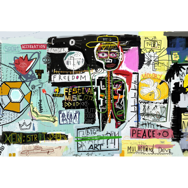 Graffiti - Wrapped Canvas Print, 20cm H x 30cm W x 3.8cm D