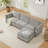 Sayette 4-Piece 112'' Upholstered Modular Sectional with Ottoman-1696673654