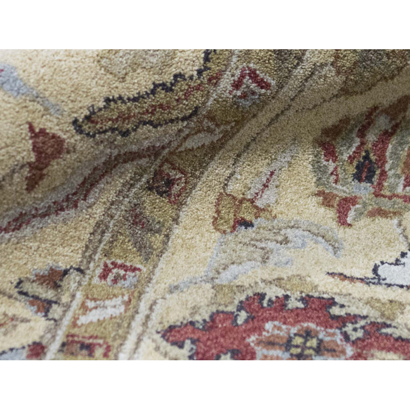 Tapis doré et doré de haute qualité noué à la main