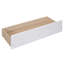Lit à baldaquin avec compartiments supplémentaires, aucun sommier nécessaire, blanc brossé, lit au design moderne de l 79,5 po x l 56,9 po, tiroirs peu encombrants, en bois de pin massif