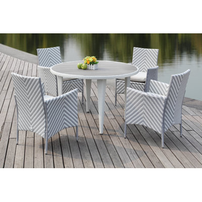 Ensemble repas 5 pièces avec coussins Mcrady