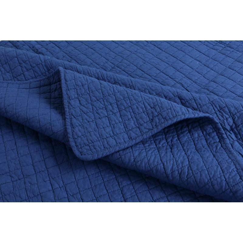 Jeté en coton CTthrow quit, Bleu marine