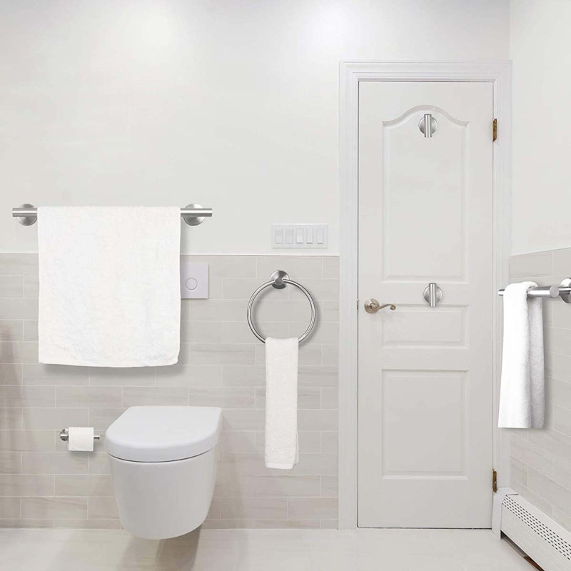 Ensemble de quincaillerie de salle de bain 6 pièces, Argent