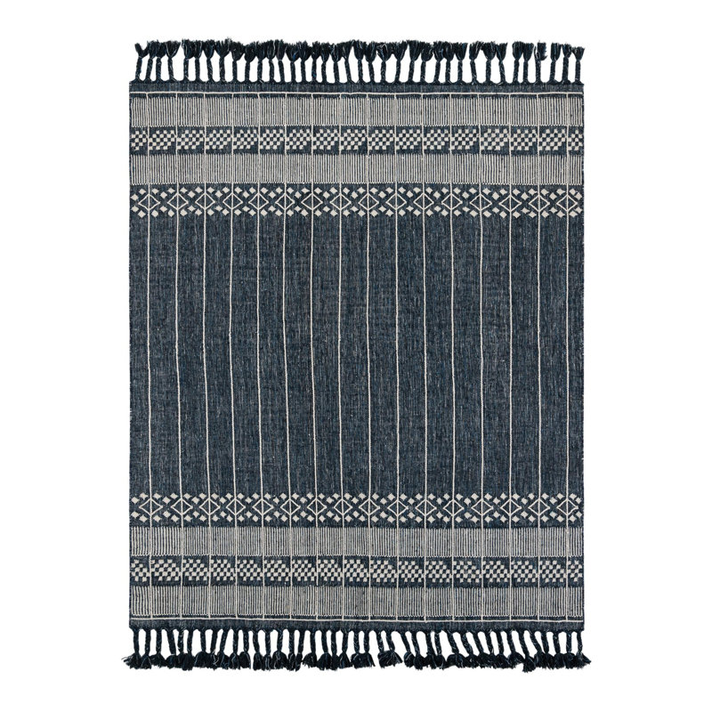 Cosmina Striped Indoor / Outdoor Rug, Rectangle 7'10" x 10'