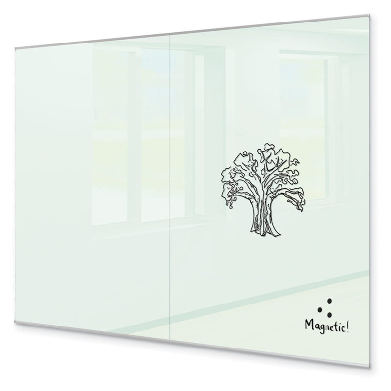 Unity Full Wall Mounted Magnetic Glass Board, 72" x 144"