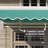 13' X 8' Retractable Awning, Patio Awnings, Sunshade Shelter W/ Manual Crank Handle, UV & Water-Resistant Fabric And Aluminum Frame For Deck, Balcony, Yard, Green-125181344-125181376