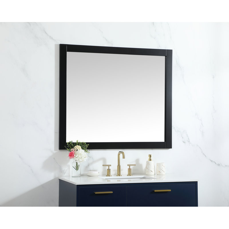 Miroir d'appoint Rosenow, Noir, H 36 po x l 42 po