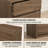 Arden 22" H Modern Brown 2 Drawer Nightstand (Set Of 2)