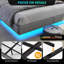 Floating Bed Frame with LED Lights, Metal Bed Frame, No Springs, Easy to Assemble-904295763