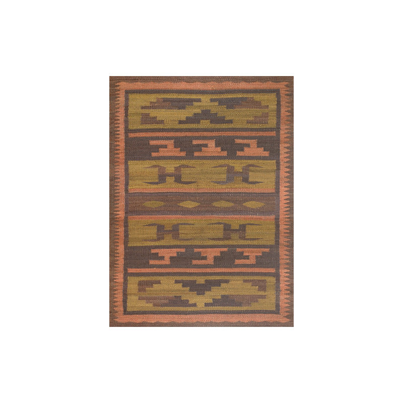 Tapis de surface tissé à la main Goodrum, Rectangle 2 pi x 3 pi