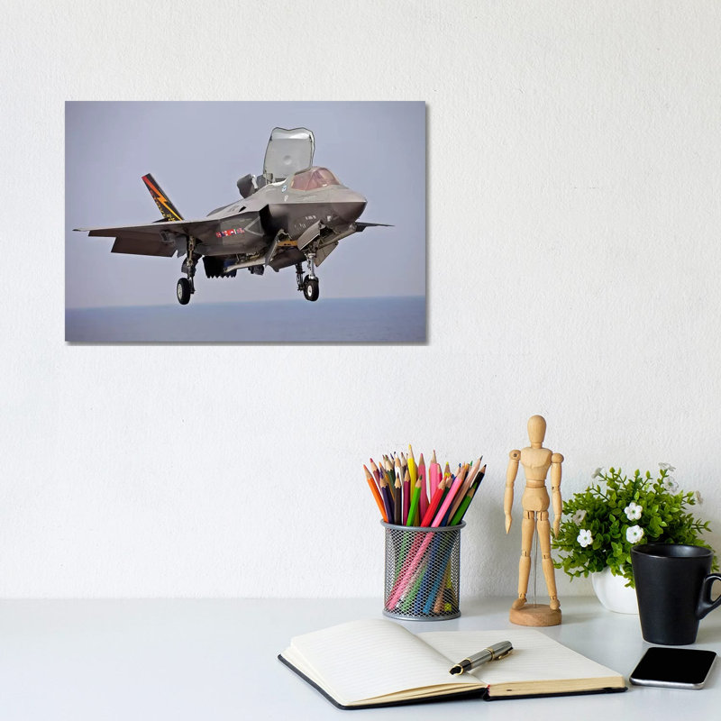 An F-35 Lightning II Prepares For Landing by Stocktrek Images - Wrapped Canvas Print, 20.32 cm H x 30.48 cm W