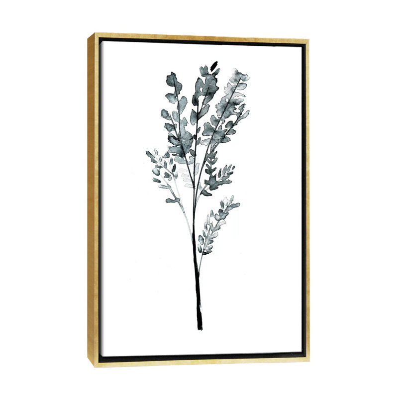 « herb » par albina bratcheva print, Toile encadrée d'or, H 26 po x l 18 po x P 1,5 po