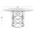Turner Round Glass Top Metal Base Dining Table
