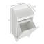 Panier à linge inclinable 31 po, armoire de rangement autoportante Quinshawn, armoire de rangement pour salle de bain, blanc