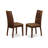 5 Piece Dining Room Furniture Set Includes a Square Dining Table and 4 Linen Fabric Upholstered Chairs, 36x36 Inch, Mahogany-346961527-312687067-312687068