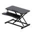 Convertisseur de bureau assis-debout, 32 pouces avec cadre stable pour un travail parfait sur deux écrans et un ordinateur portable, noir, construction de joie de Noël