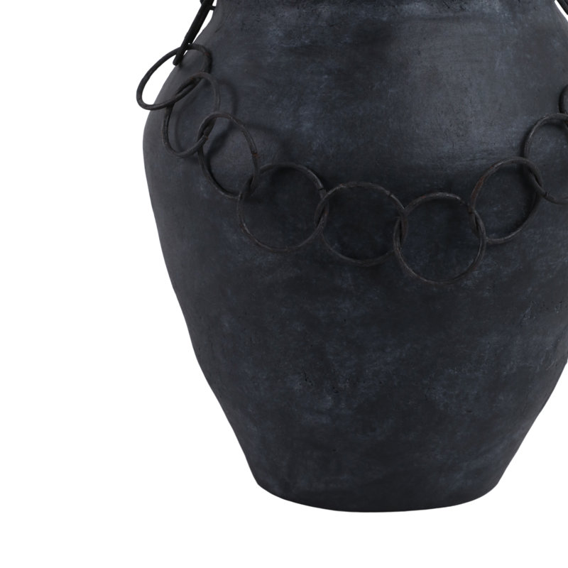 Handmade Clay Table Vase, 12" H x 10" W x 10" D