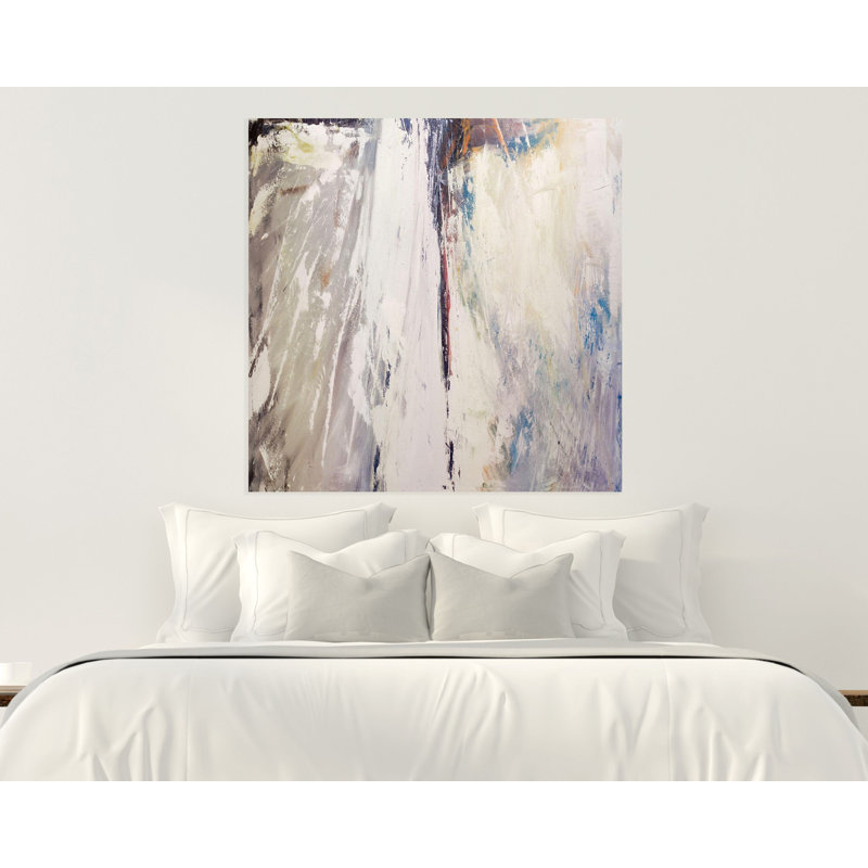 Mountain View - Artist Enhanced Canvas Print, 20" H x 20" W x 1.5" D, Brown Framed Canvas