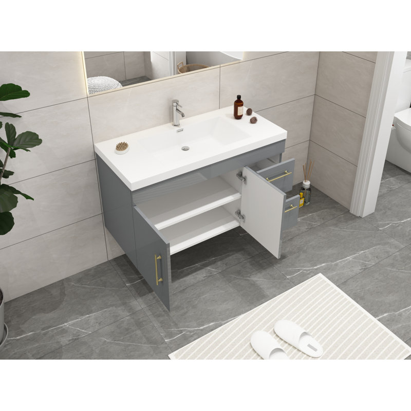 23.5'' Single Bathroom Vanity Base Only in Dark Gray