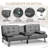 Abbigale 65.8'' Faux Leather Reclining Sofa Bed-326507204