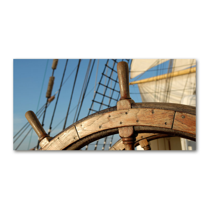 Rudder On The Yacht - Wrapped Canvas Print