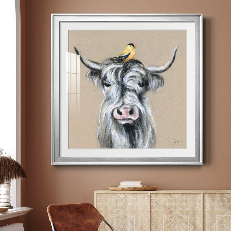 Nature ludique 4 - Peinture avec cadre, Toile encadrée argentée, H 26,5 po x l 26,5 po x P 1,5 po