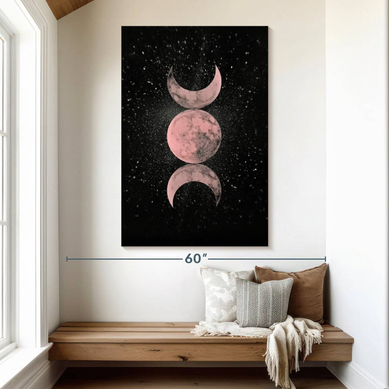 Oberle Pink Moon Symbol, 51" H x 34" W