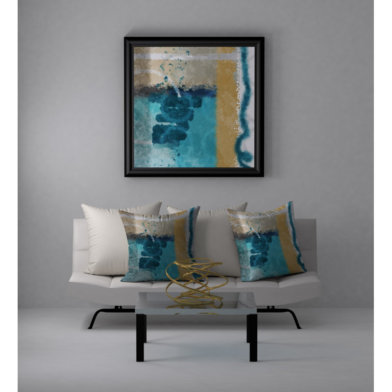 Abstract Reversible Throw Pillow, 24"x24"