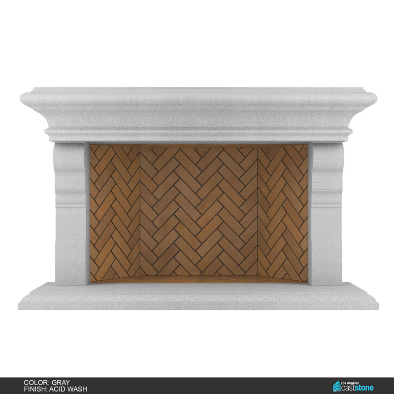 Areni Fireplace Surround, Acid Wash Gray